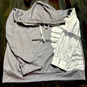 Gray and White sweatshirt